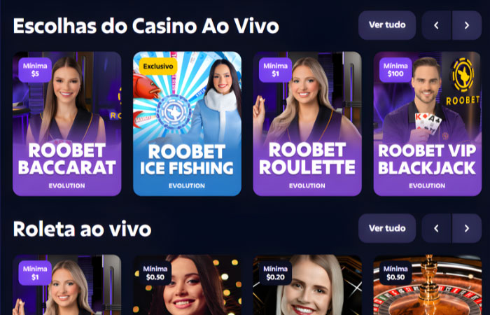 Roobet Cassino ao Vivo e Game Shows